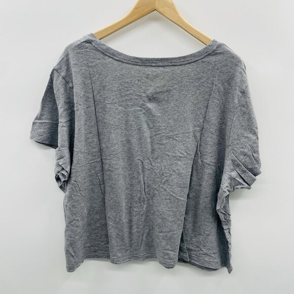 Universal Thread Womens Plus Size 3X Shrunken Short Sleeve T-Shirt in Gray 1362 - Picture 4 of 7